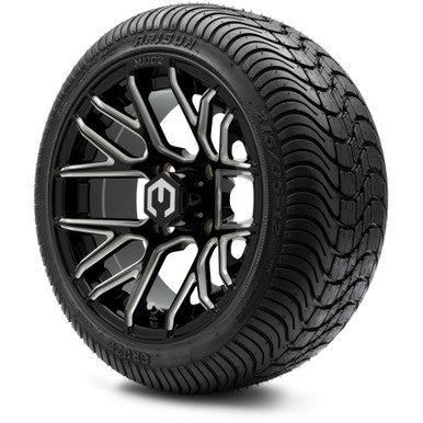 MODZ® 12" Matrix Glossy Black with Ball Mill Wheels & Street Tires Combo