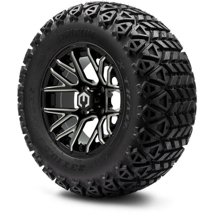 MODZ® 12" Matrix Glossy Black with Ball Mill Wheels & Off-Road Tires Combo
