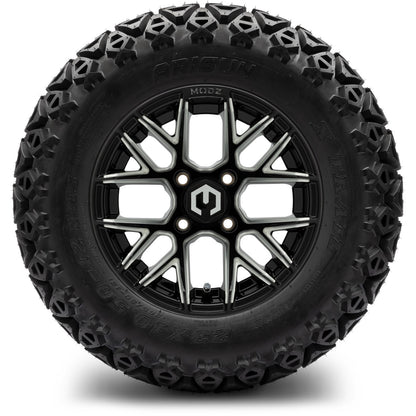 MODZ® 12" Matrix Glossy Black with Ball Mill Wheels & Off-Road Tires Combo