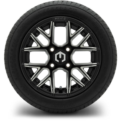 MODZ® 12" Matrix Glossy Black with Ball Mill Wheels & Street Tires Combo
