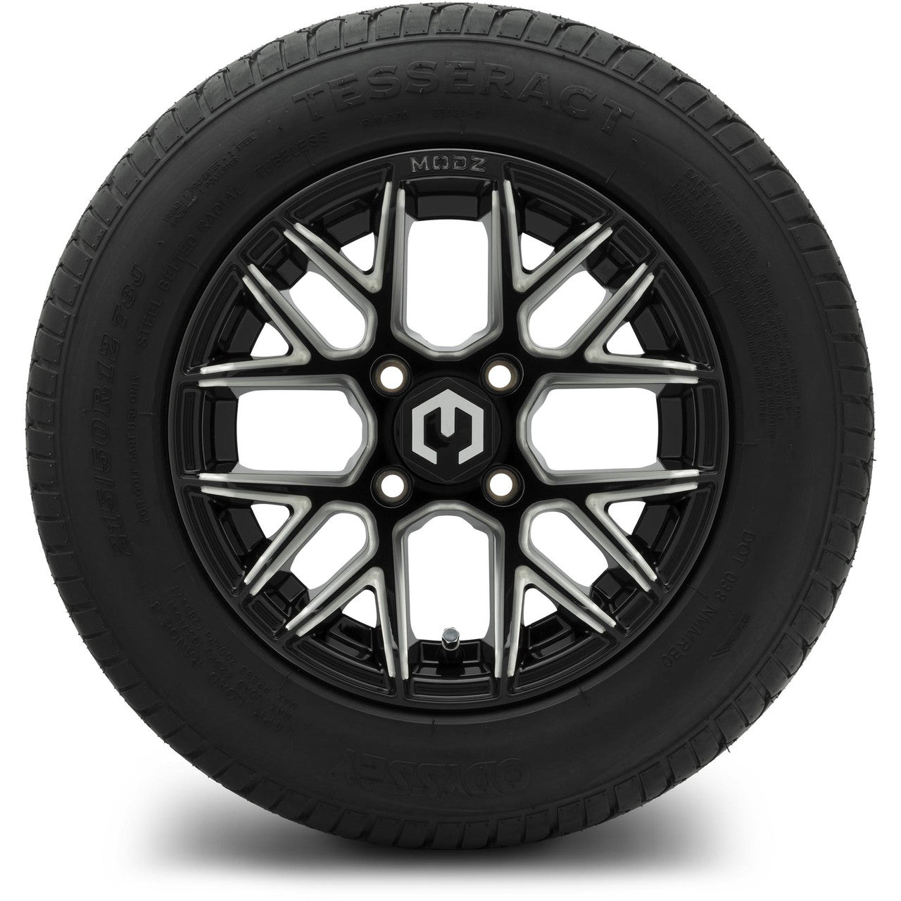 MODZ® 12" Matrix Glossy Black with Ball Mill Wheels & Street Tires Combo