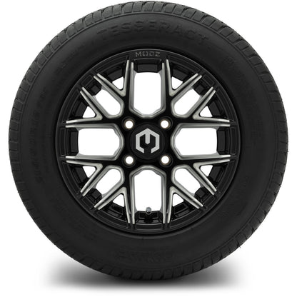 MODZ® 12" Matrix Glossy Black with Ball Mill Wheels & Street Tires Combo