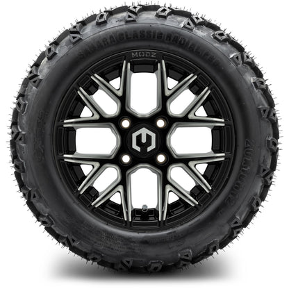 MODZ® 12" Matrix Glossy Black with Ball Mill Wheels & Off-Road Tires Combo