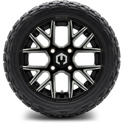 MODZ® 12" Matrix Glossy Black with Ball Mill Wheels & Off-Road Tires Combo