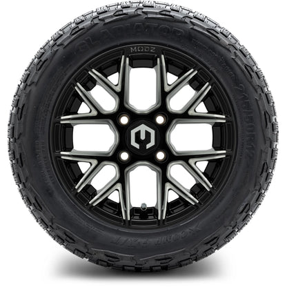 MODZ® 12" Matrix Glossy Black with Ball Mill Wheels & Off-Road Tires Combo