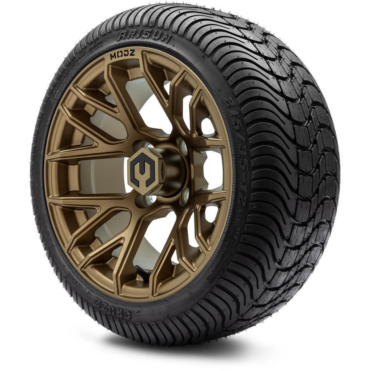 MODZ® 12" Matrix Matte Bronze Wheels & Street Tires Combo