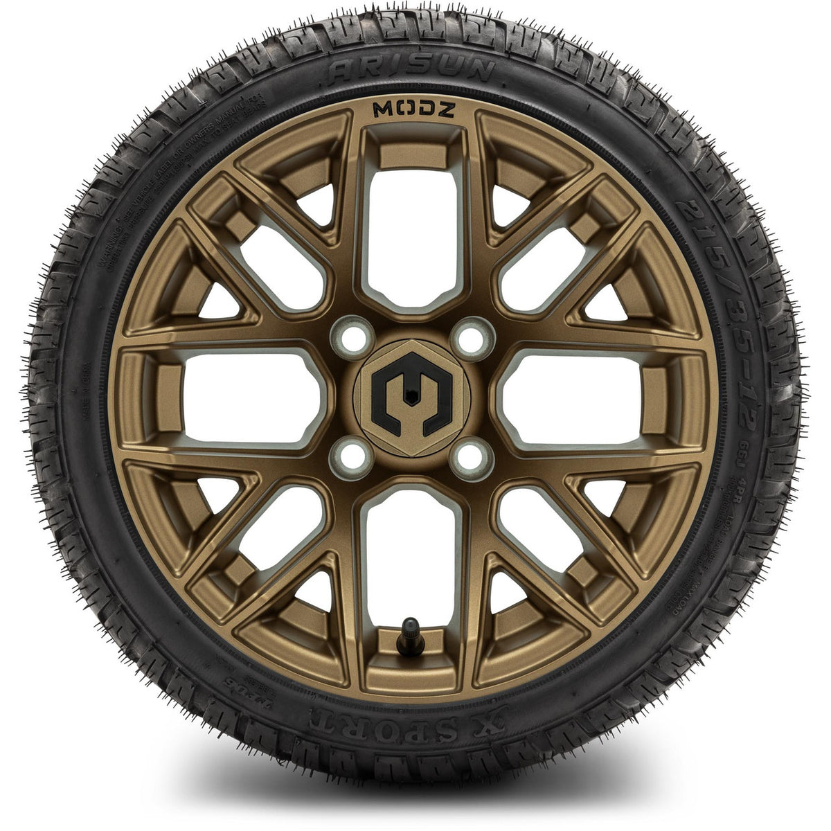 MODZ® 12" Matrix Matte Bronze Wheels & Street Tires Combo