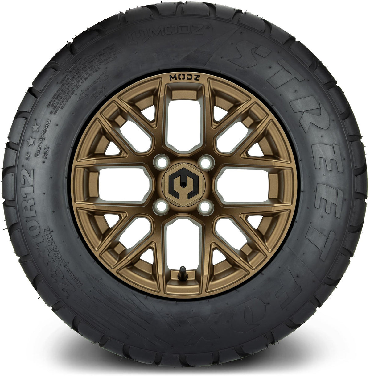 MODZ® 12" Matrix Matte Bronze Wheels & Street Tires Combo