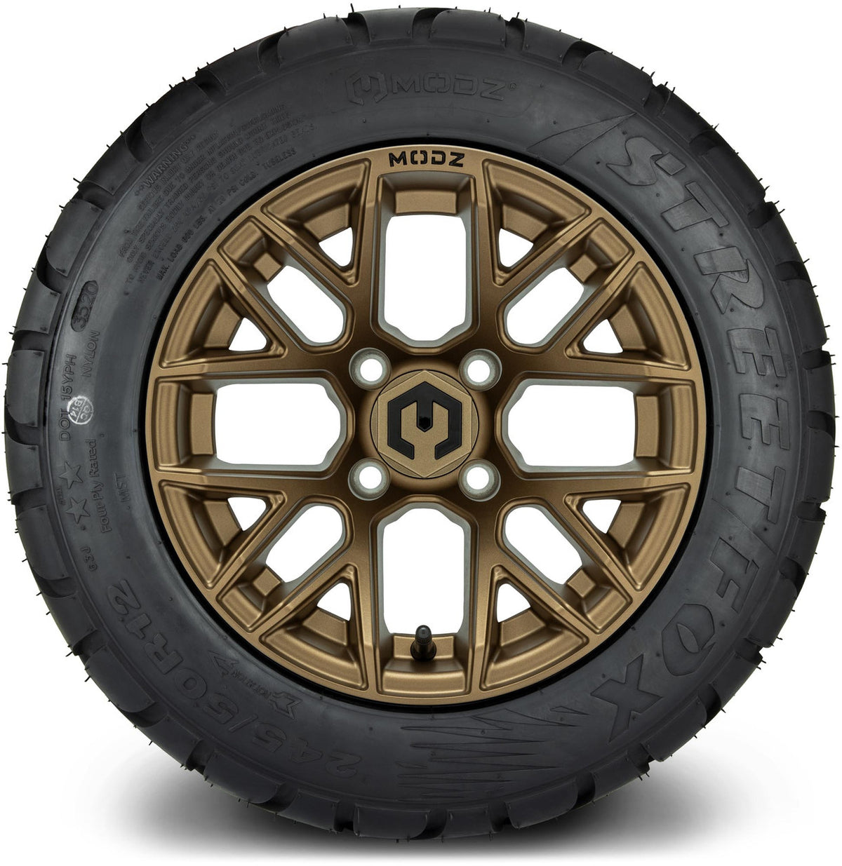 MODZ® 12" Matrix Matte Bronze Wheels & Street Tires Combo