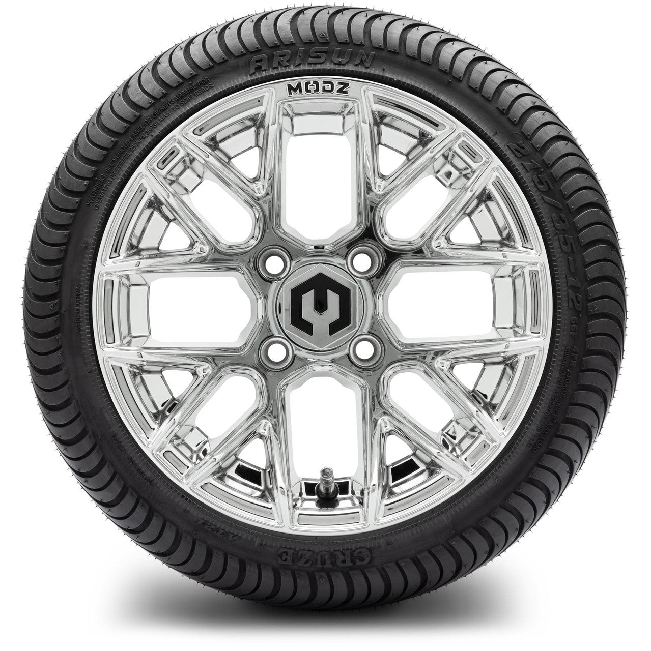 MODZ® 12" Matrix Chrome Wheels & Street Tires Combo