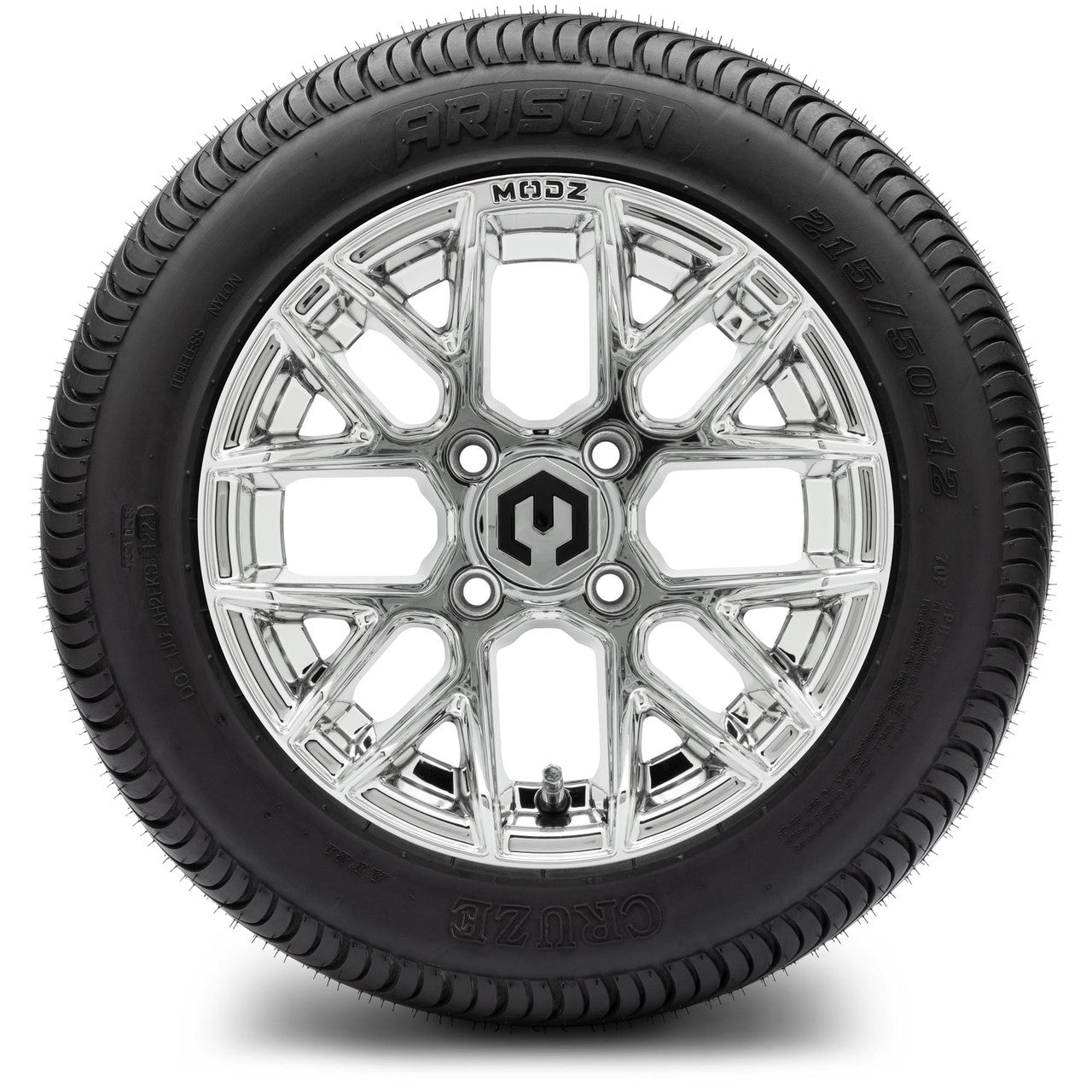 MODZ® 12" Matrix Chrome Wheels & Street Tires Combo