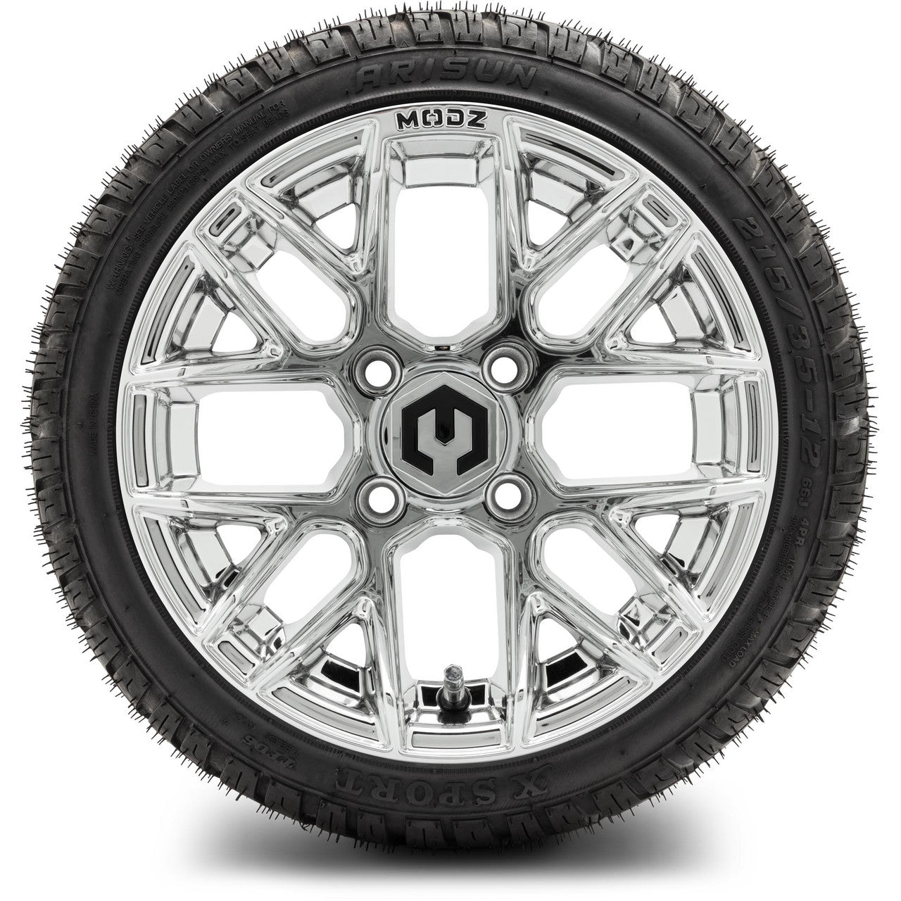 MODZ® 12" Matrix Chrome Wheels & Street Tires Combo