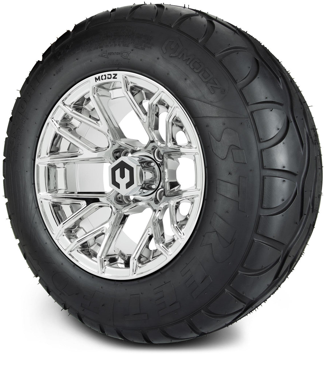 MODZ® 12" Matrix Chrome Wheels & Street Tires Combo