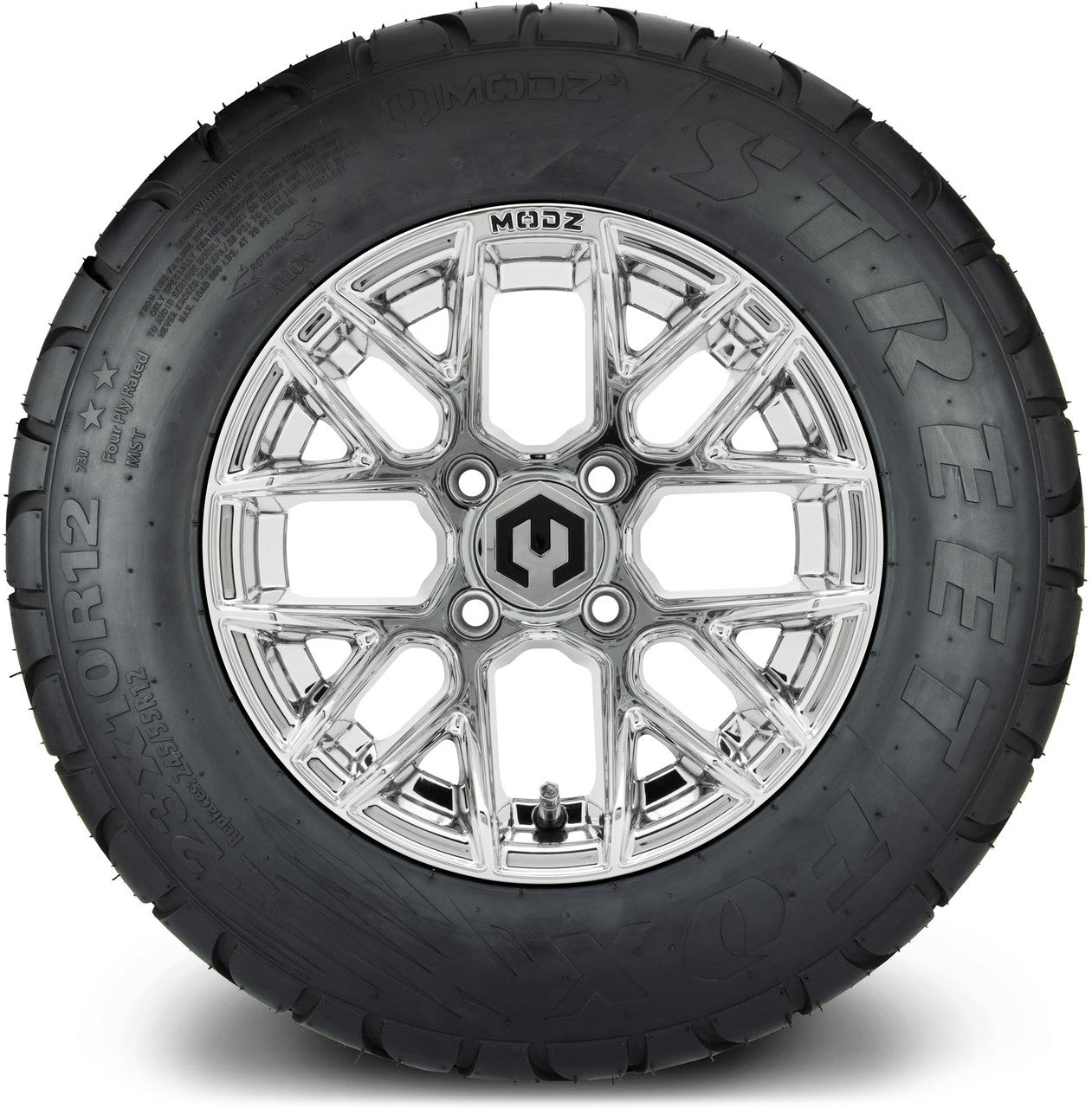 MODZ® 12" Matrix Chrome Wheels & Street Tires Combo
