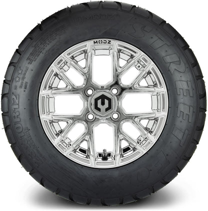 MODZ® 12" Matrix Chrome Wheels & Street Tires Combo