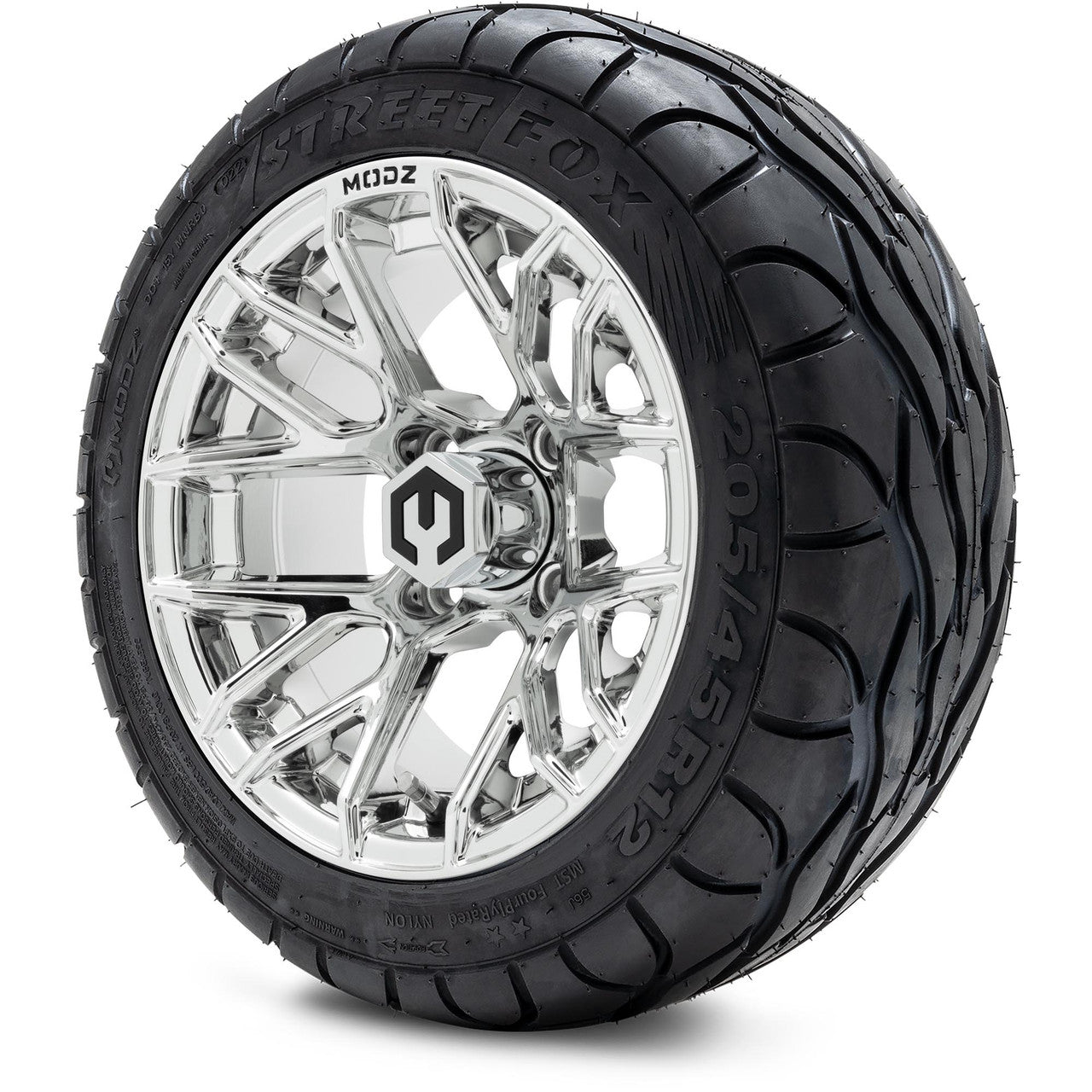 MODZ® 12" Matrix Chrome Wheels & Street Tires Combo