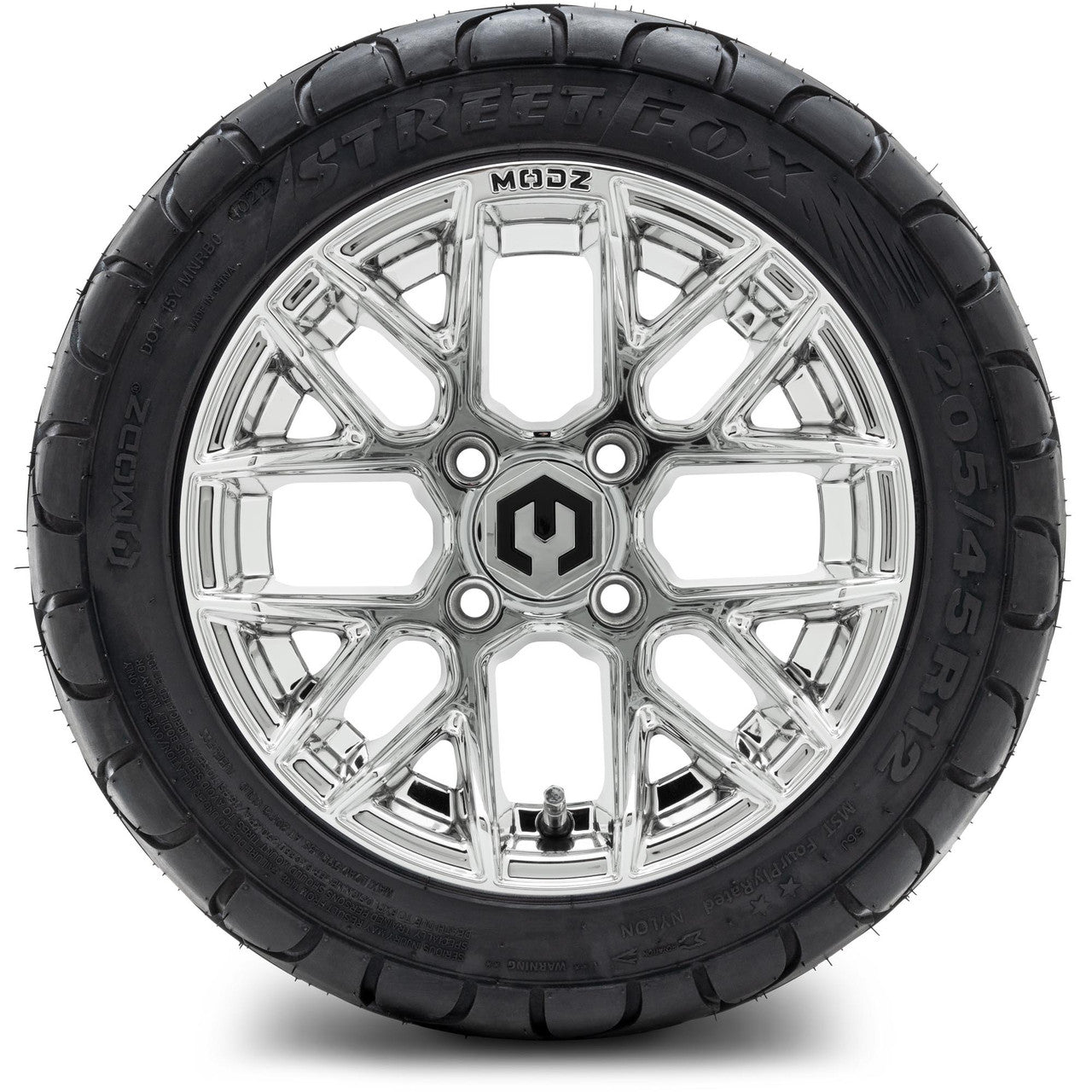 MODZ® 12" Matrix Chrome Wheels & Street Tires Combo