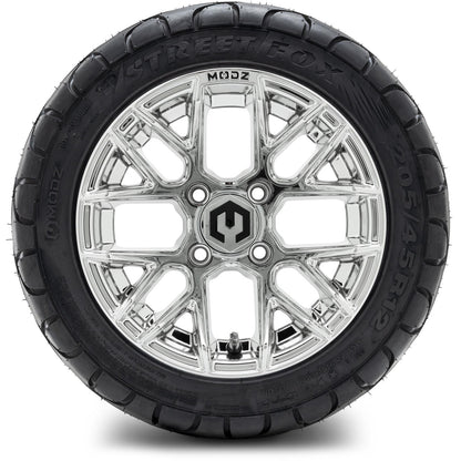 MODZ® 12" Matrix Chrome Wheels & Street Tires Combo