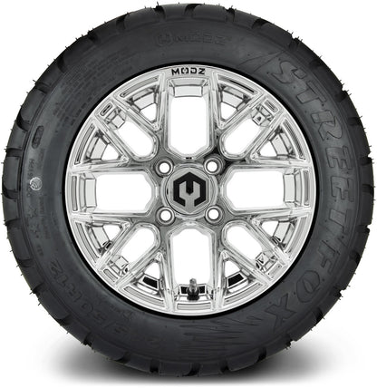 MODZ® 12" Matrix Chrome Wheels & Street Tires Combo
