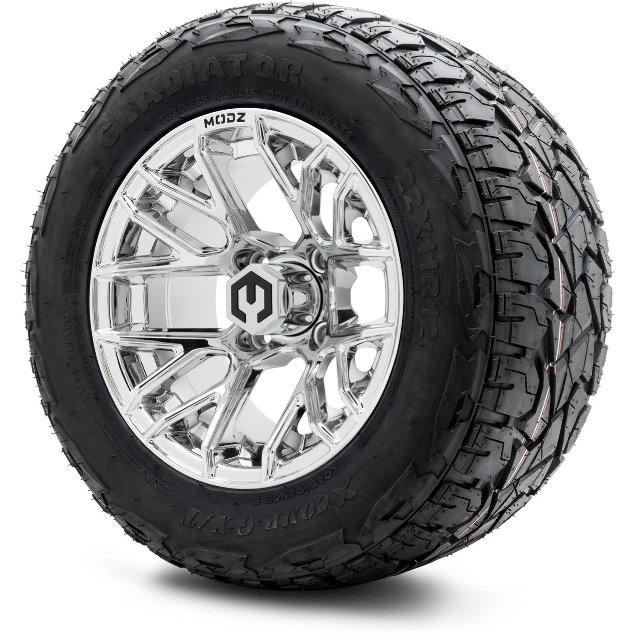 MODZ® 12" Matrix Chrome Wheels & Off-Road Tires Combo