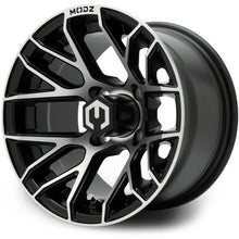 MODZ® Matrix Machined Matte Black 12" Golf Cart Wheel