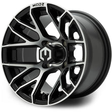 MODZ® Matrix Machined Matte Black 12" Golf Cart Wheel