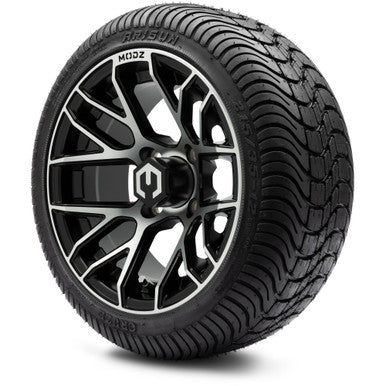 MODZ® 12" Matrix Machined Matte Black Wheels & Street Tires Combo