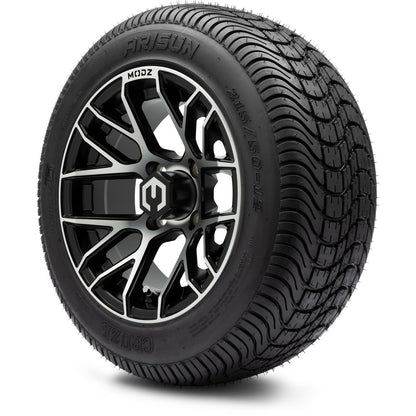 MODZ® 12" Matrix Machined Matte Black Wheels & Street Tires Combo