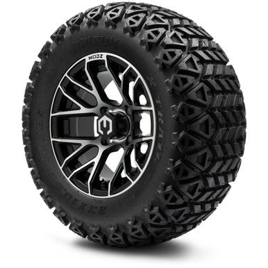 MODZ® 12" Matrix Machined Matte Black Wheels & Off-Road Tires Combo