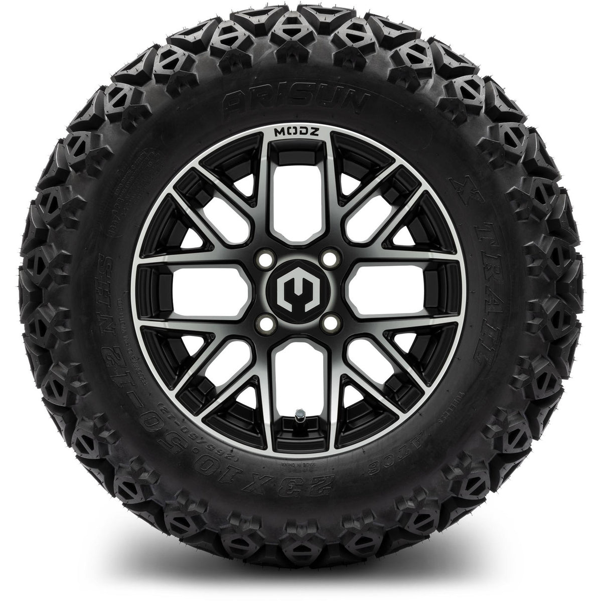 MODZ® 12" Matrix Machined Matte Black Wheels & Off-Road Tires Combo