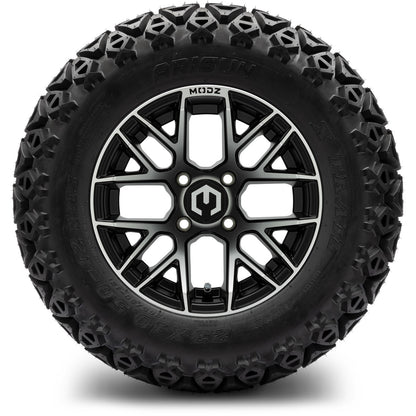 MODZ® 12" Matrix Machined Matte Black Wheels & Off-Road Tires Combo