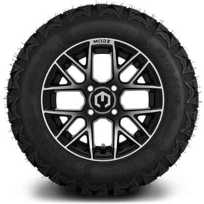 MODZ® 12" Matrix Machined Matte Black Wheels & Off-Road Tires Combo