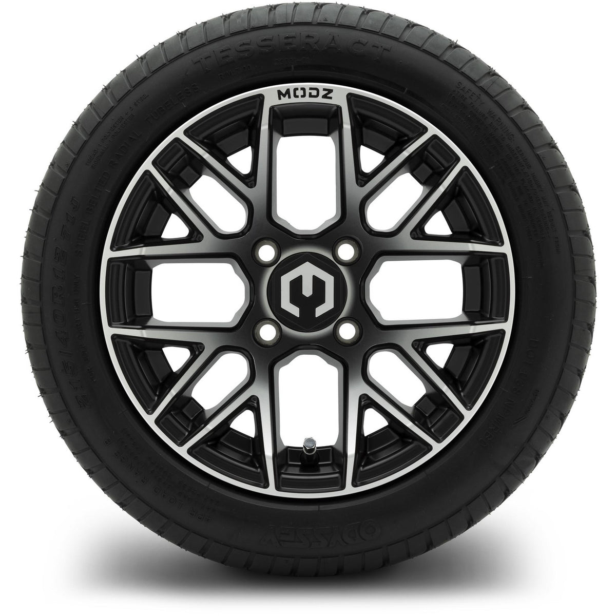MODZ® 12" Matrix Machined Matte Black Wheels & Street Tires Combo