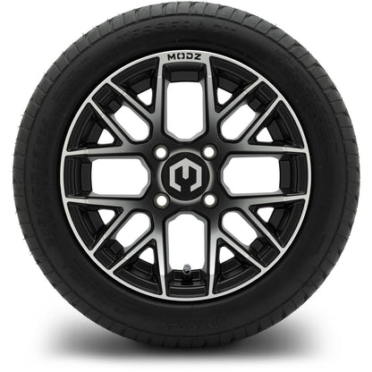 MODZ® 12" Matrix Machined Matte Black Wheels & Street Tires Combo