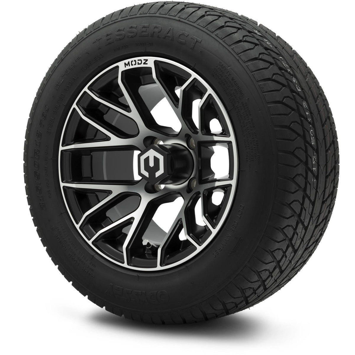 MODZ® 12" Matrix Machined Matte Black Wheels & Street Tires Combo