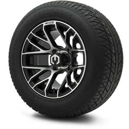 MODZ® 12" Matrix Machined Matte Black Wheels & Street Tires Combo