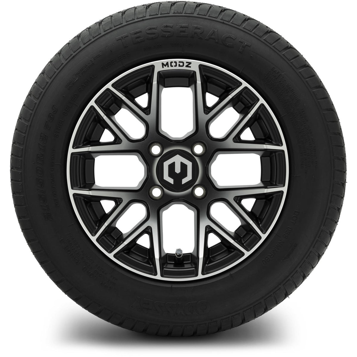 MODZ® 12" Matrix Machined Matte Black Wheels & Street Tires Combo