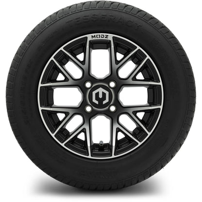 MODZ® 12" Matrix Machined Matte Black Wheels & Street Tires Combo
