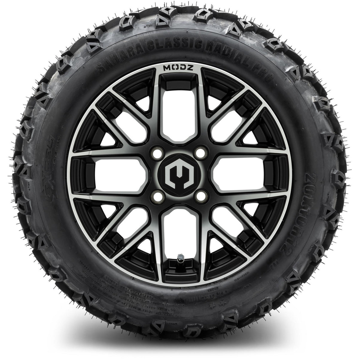 MODZ® 12" Matrix Machined Matte Black Wheels & Off-Road Tires Combo