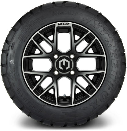 MODZ® 12" Matrix Machined Matte Black Wheels & Street Tires Combo