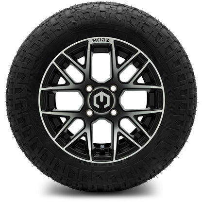 MODZ® 12" Matrix Machined Matte Black Wheels & Off-Road Tires Combo