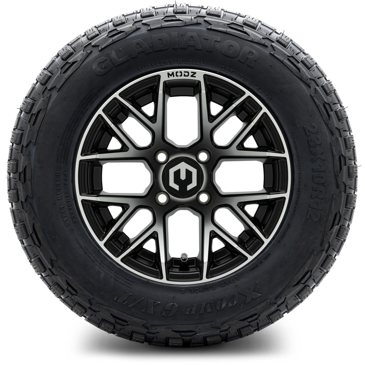 MODZ® 12" Matrix Machined Matte Black Wheels & Off-Road Tires Combo