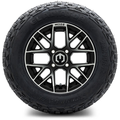 MODZ® 12" Matrix Machined Matte Black Wheels & Off-Road Tires Combo