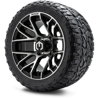 MODZ® 12" Matrix Machined Matte Black Wheels & Off-Road Tires Combo