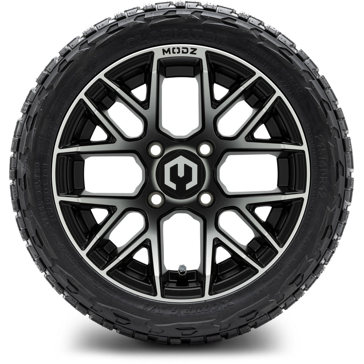 MODZ® 12" Matrix Machined Matte Black Wheels & Off-Road Tires Combo