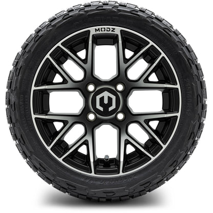 MODZ® 12" Matrix Machined Matte Black Wheels & Off-Road Tires Combo