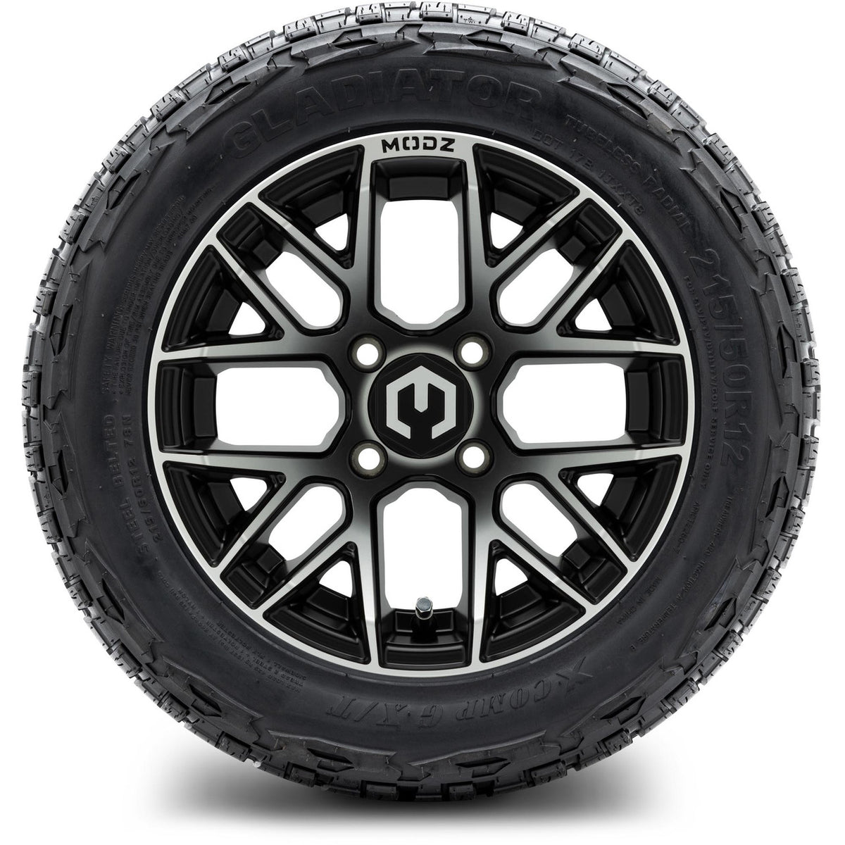 MODZ® 12" Matrix Machined Matte Black Wheels & Off-Road Tires Combo