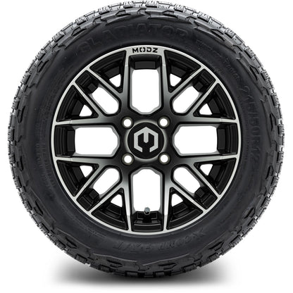 MODZ® 12" Matrix Machined Matte Black Wheels & Off-Road Tires Combo