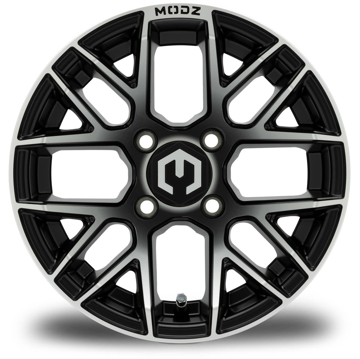 MODZ® Matrix Machined Matte Black 12" Golf Cart Wheel