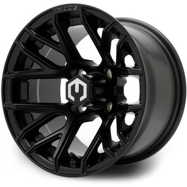 MODZ® Matrix Matte Black 12" Golf Cart Wheel